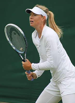 311px Maria Sharapova at Wimbledon 2013